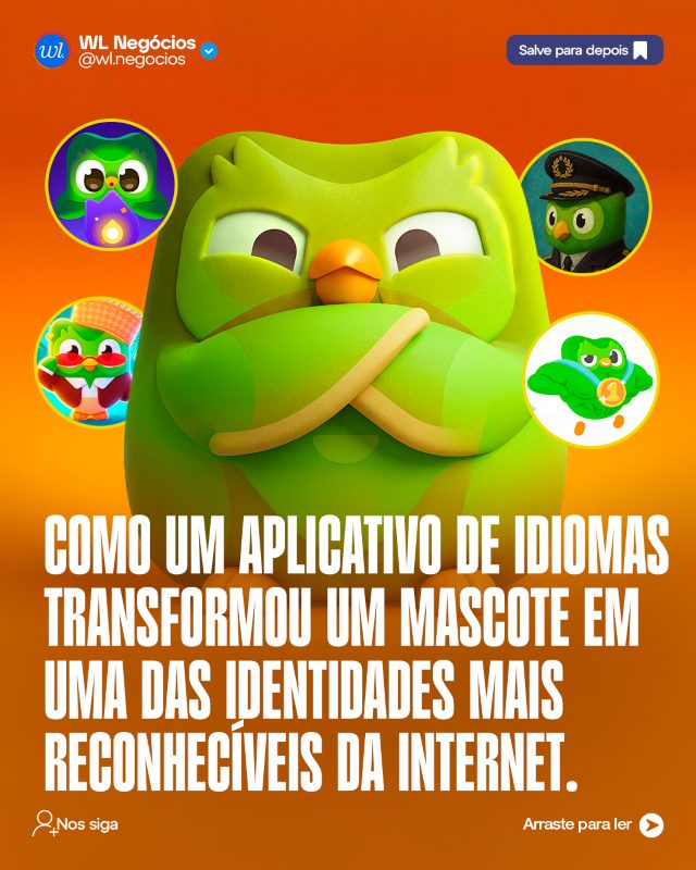 Carrossel sobre o Duolingo
